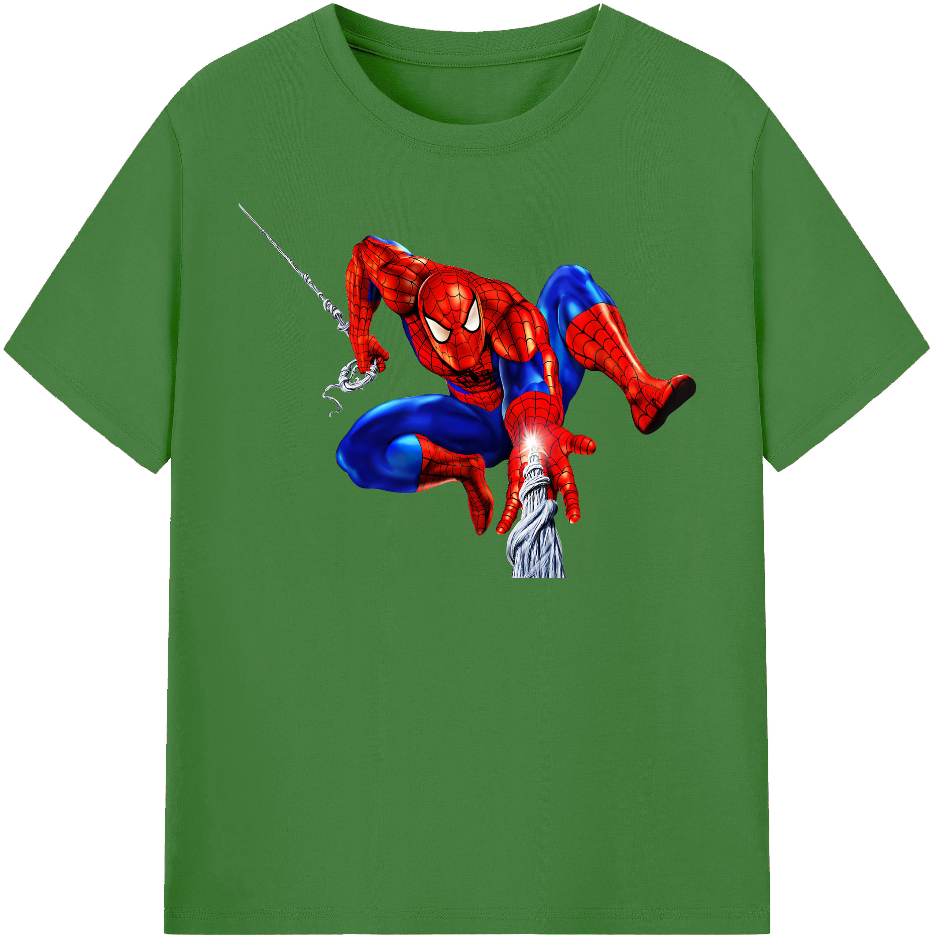 （画像用） Spider Man スパイダーマン レディースカジュアルプリントTシャツ（綿100％）